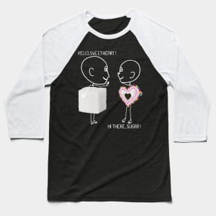 Sweetheart and Sugar Illustration Baseball T-Shirt